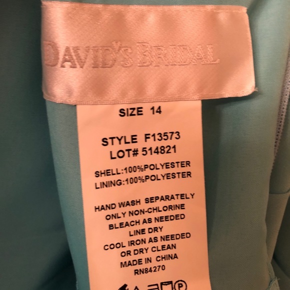 Teal David’s Bridal formal dress - Picture 6 of 7